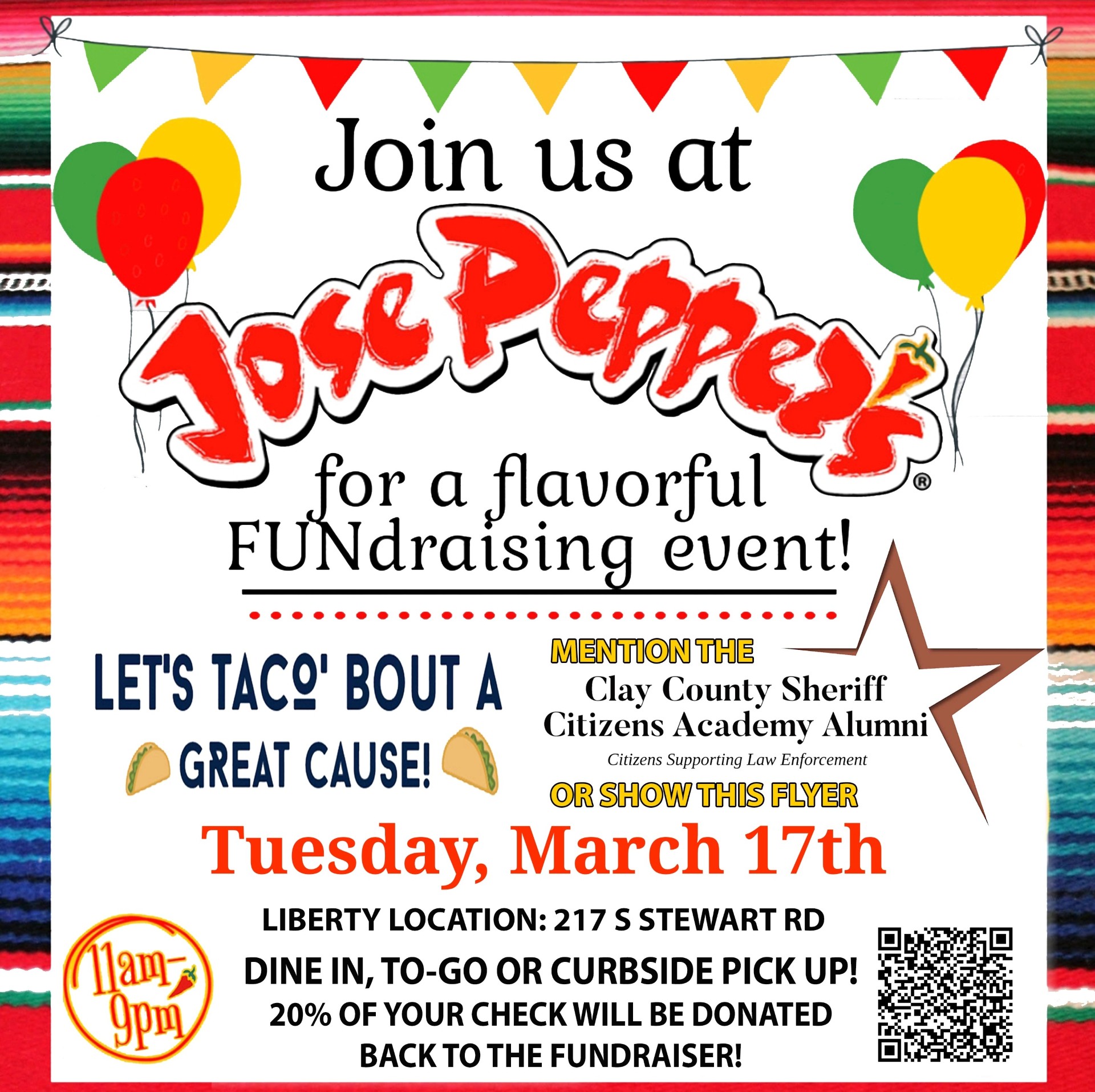 Citizens Academy Alumni Jose Pepper's Fund-Raiser