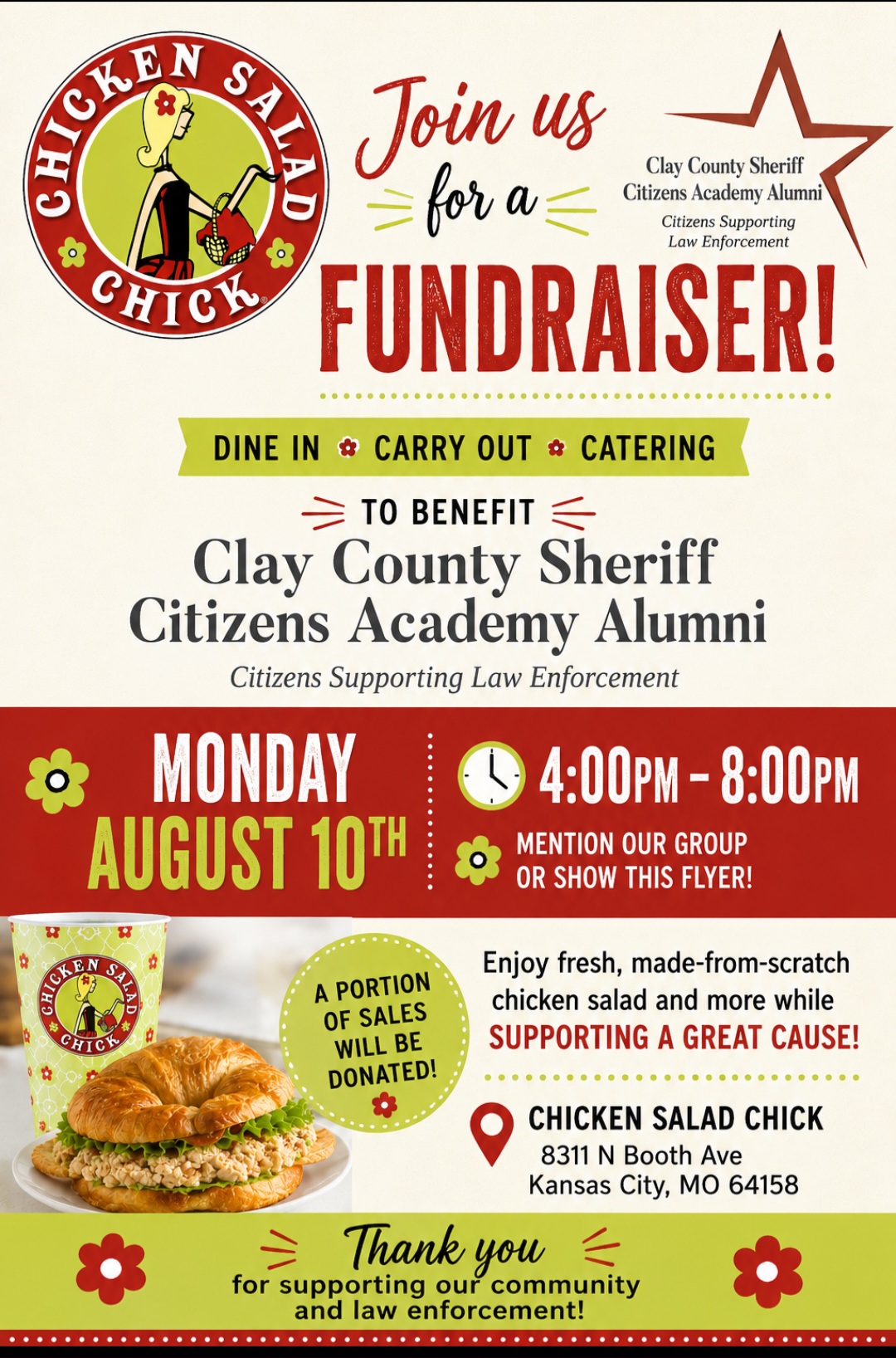 Citizens Academy Alumni Chicken Salad Chick Fundraiser