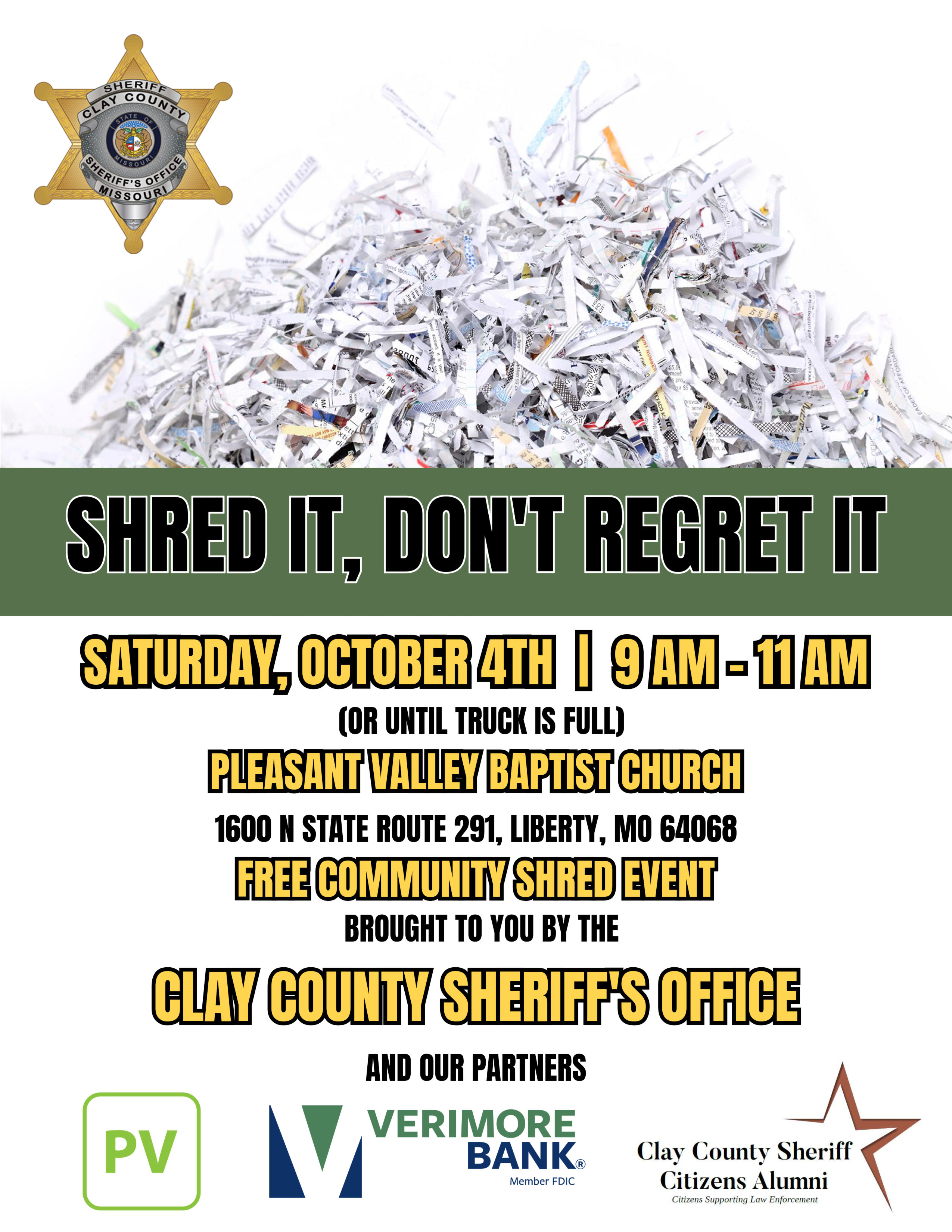 Community Shredding Event October 2025