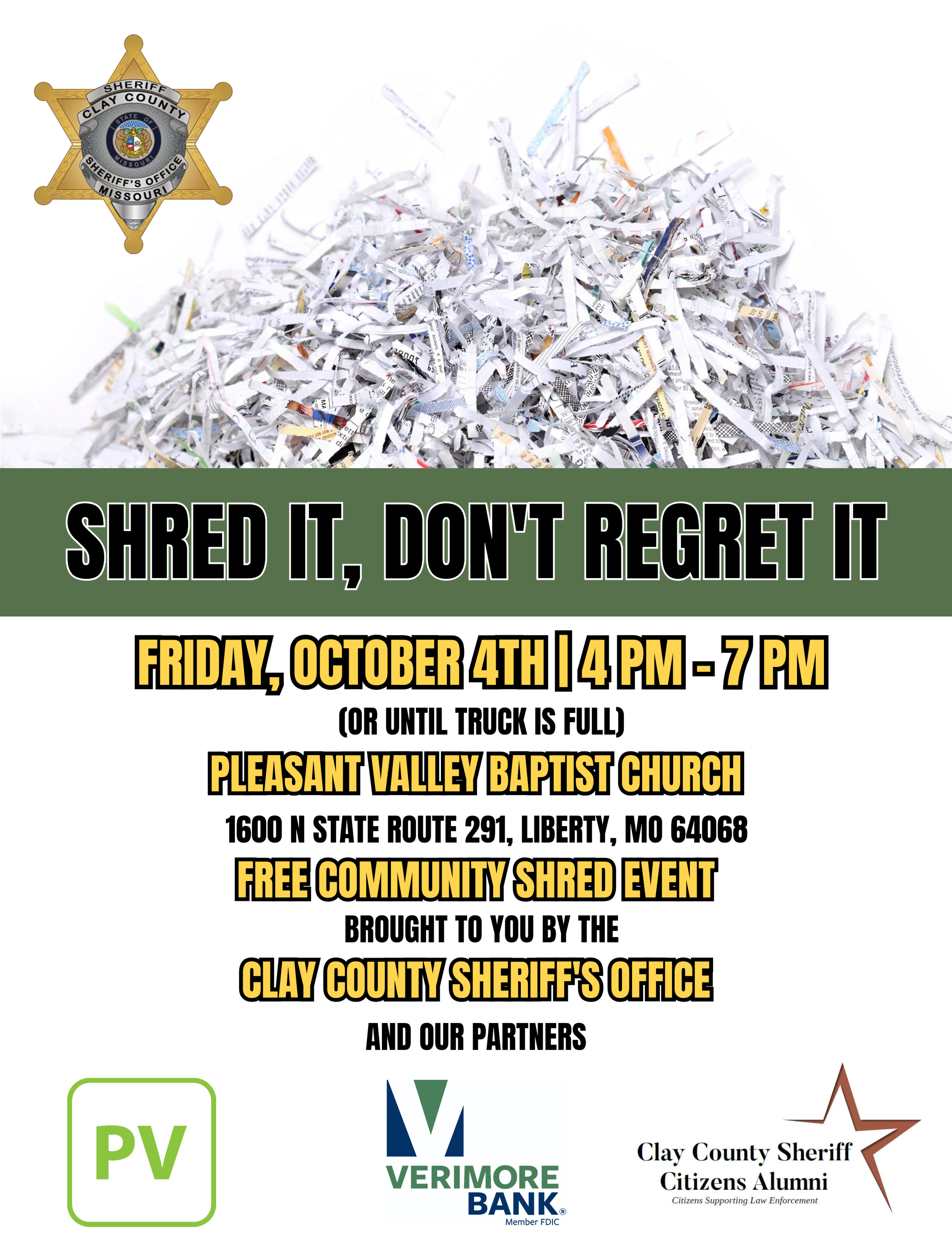 Fall Community Shredding Event