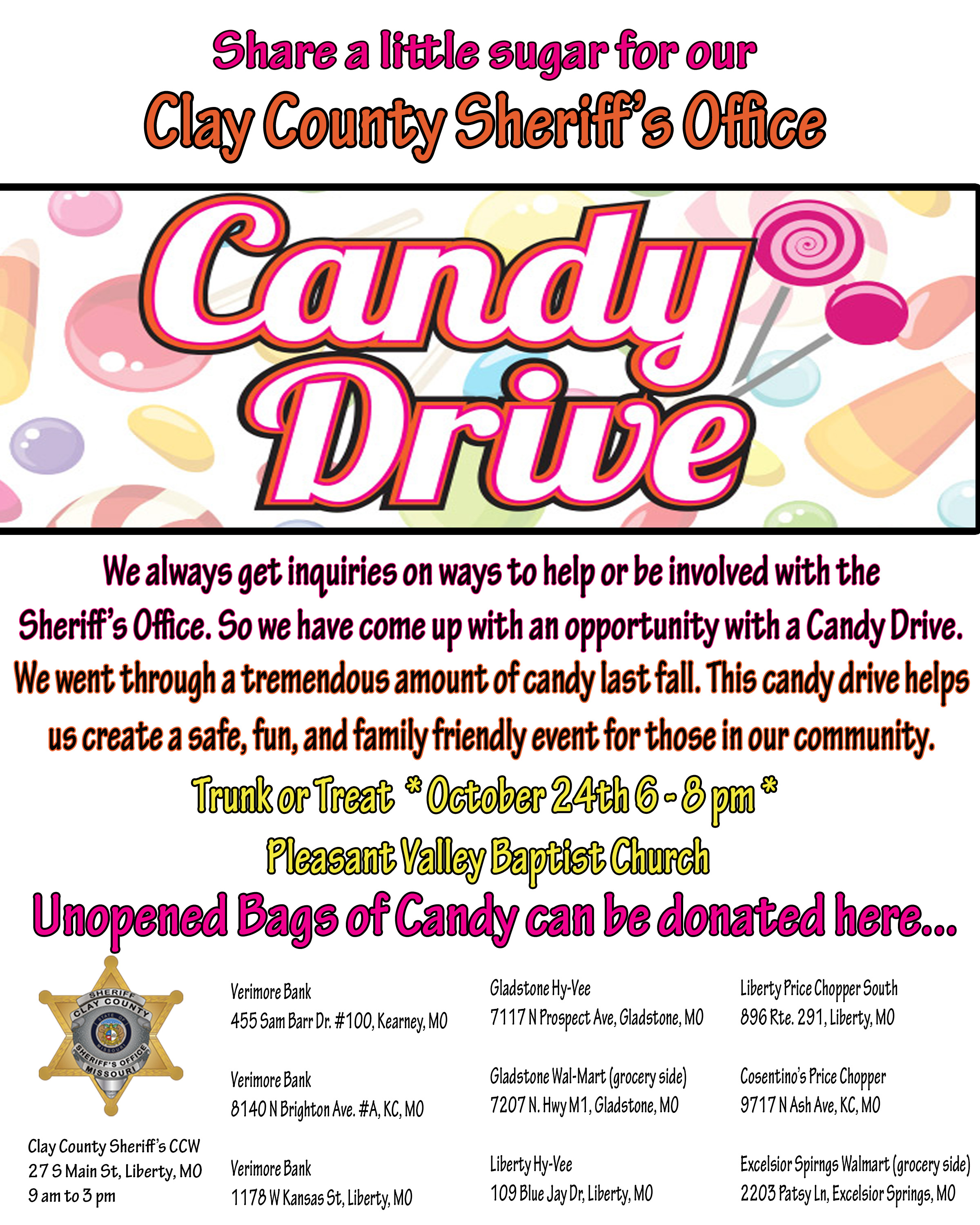 Sheriff's Office candy drive underway